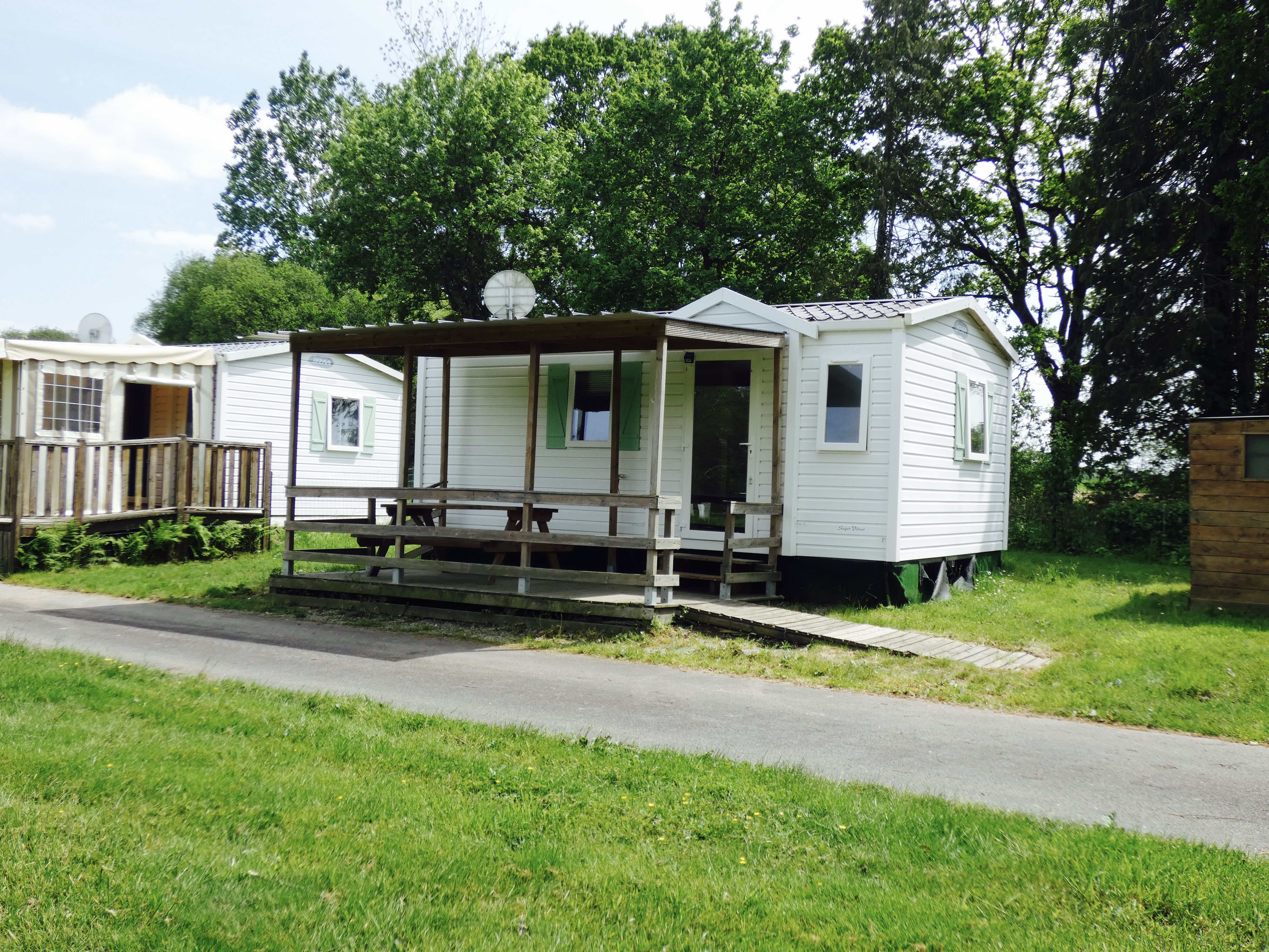 Mobil-home vert